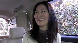 X Japanese mature spreads her legs to ride a enduring dick on the purfling limits